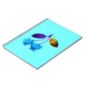 Carnet Cerises bleues vives (Côté gauche)