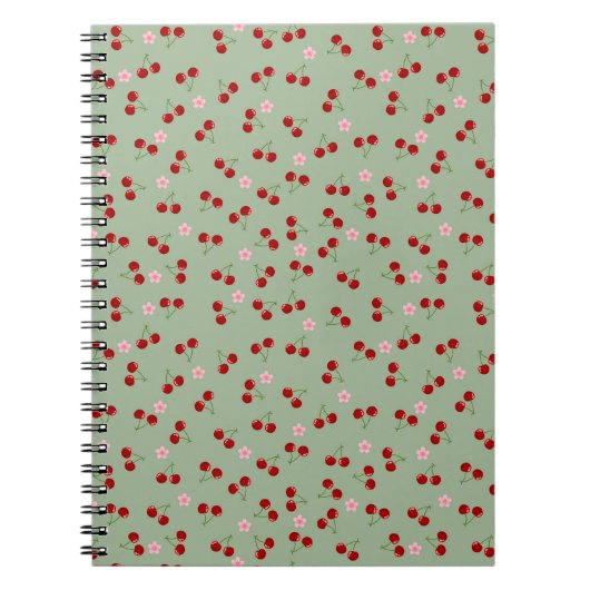 Carnet Cerises Et Fleurs (Devant)