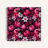 Carnet Cerises et fleurs (Devant)