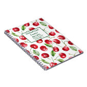 Carnet Cerises peintes à la main Recette personnalisée (Côté Droit)