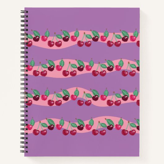 Carnet Cerises Pixel (Devant)
