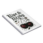 Carnet Cerises prêtes à l'emploi Graphique gothique (Côté Droit)