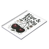 Carnet Cerises prêtes à l'emploi Graphique gothique (Côté gauche)