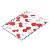 Carnet Cerises Rouges avec Ruban Rose Coquette Cottage Ch (Côté gauche)