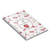 Carnet Cerises Rouges Feuilles Vertes (Côté Droit)