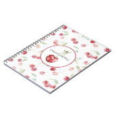 Carnet Cerises Rouges Feuilles Vertes (Côté gauche)