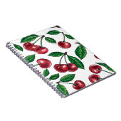 Carnet Cerises rouges sur blanc (Côté Droit)