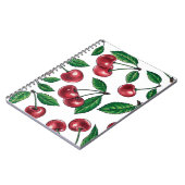 Carnet Cerises rouges sur blanc (Côté gauche)