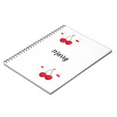 Carnet Cerises rouges sur mesure (Côté gauche)