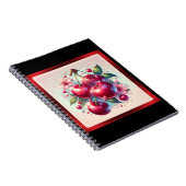 Carnet Cerisier Rouge Cute Cerises Floral Fille Rose (Côté Droit)