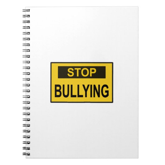 Carnet Cesser le signe d'intimidation jaune (Devant)