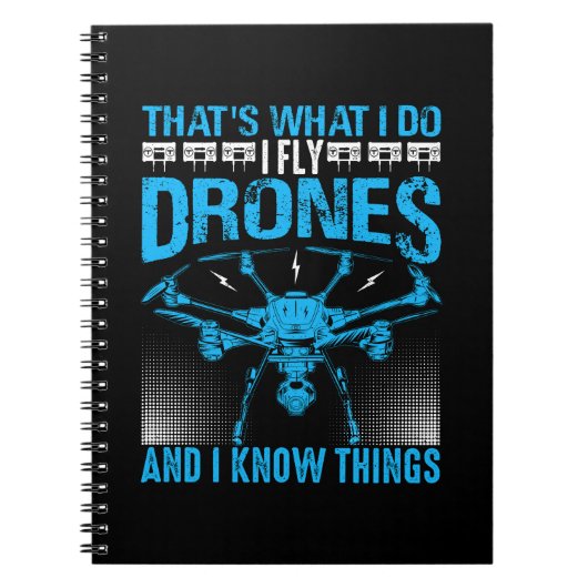 Carnet C'est ce que je fais J'envole des drones et je sai (Devant)