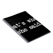 Carnet C'Est Ce Qu'Elle A Dit Citer (Côté Droit)