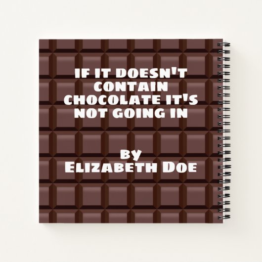 Carnet C'est Choc O'Late (Dos)