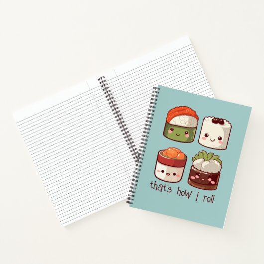 Carnet C'est comme ça que je roule Cute Kawaii Sushi (Intérieur)