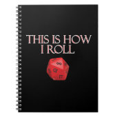 Carnet C'Est Comme Ça Que Je Roule Dice RPG Dice Drôle (Devant)