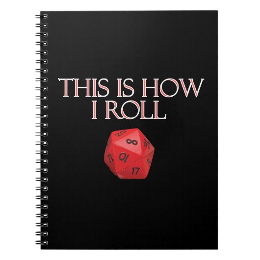 Carnet C'Est Comme Ça Que Je Roule Dice RPG Dice Drôle (Devant)