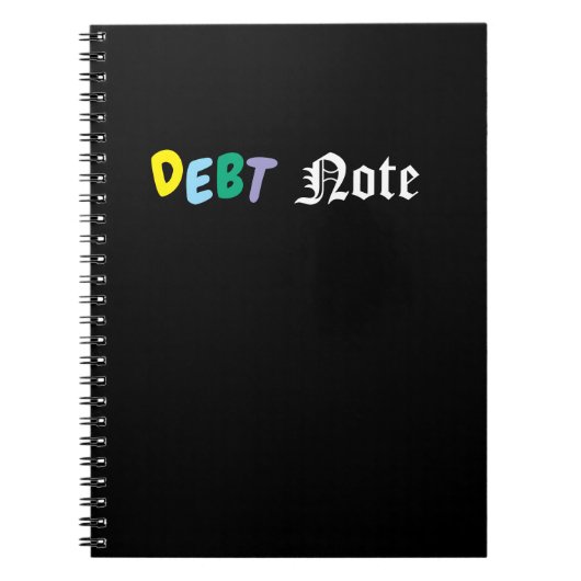 Carnet C'est Debt Note. Pas Death Note (Devant)