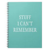 Carnet C'est drôle, je ne peux pas me souvenir (Devant)