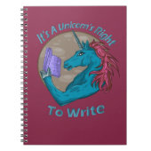 Carnet C'est le droit d'écrire d'une licorne (Devant)