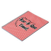 Carnet C'est l'heure du barbecue ! Tissu de table À damie (Côté gauche)