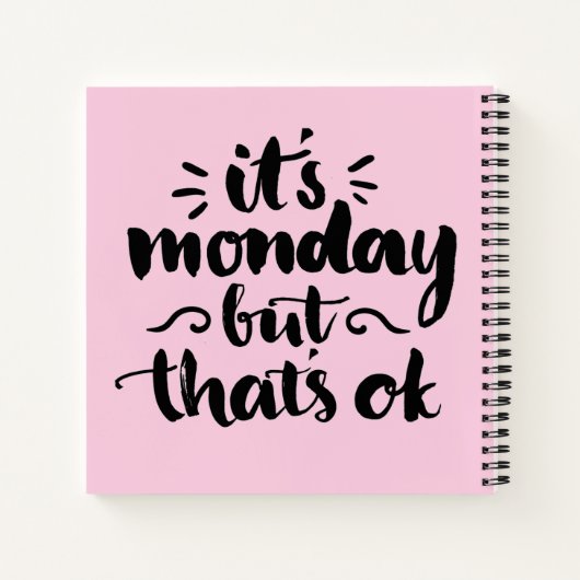 Carnet C'est lundi, mais c'est bon (Dos)