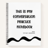 Carnet C'est ma pratique de conversation Drôle Introverti (Devant)