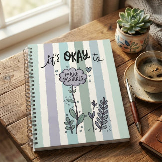 Carnet C'est Okay De Faire Des Erreurs. Floral Pastel Ray