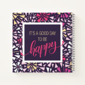 Carnet C'est un bon jour pour être heureux Abstrait viole (Dos)