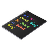 Carnet C'est un bon jour pour passer une bonne journée |  (Côté gauche)