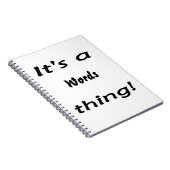 Carnet C'est une chose de mots ! (Côté Droit)