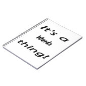 Carnet C'est une chose de mots ! (Côté gauche)