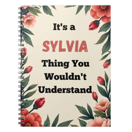 Carnet C'est une chose de Sylvia que vous ne comprendriez (Devant)