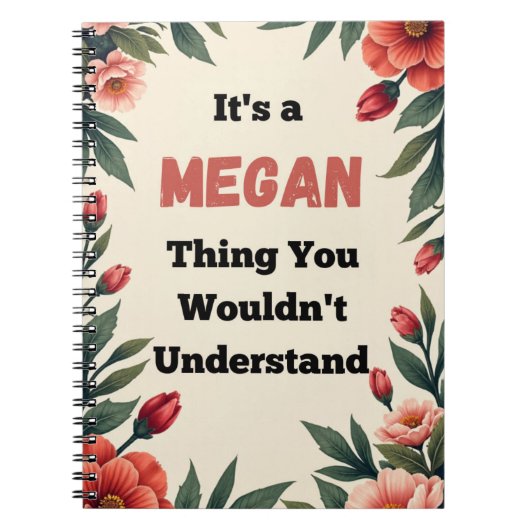 Carnet C'est une Chose Megan que Vous Ne Comprendrez Pas (Devant)