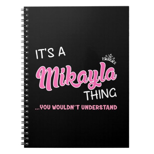 Carnet C'est une chose Mikayla que vous ne comprendriez p (Devant)