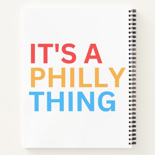 CARNET C'EST UNE CHOSE PHILLY (Dos)