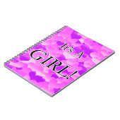 Carnet C'est une fille ! Coeurs de lavande (Côté gauche)