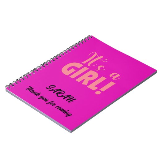 Carnet C'est une fille Sarah (Côté gauche)