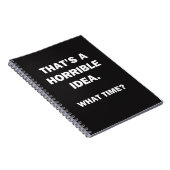 Carnet C'est une idée horrible. (Côté Droit)