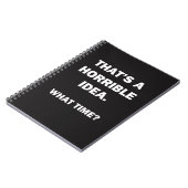 Carnet C'est une idée horrible. (Côté gauche)