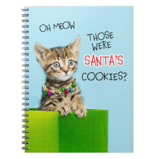 Carnet C'étaient Santas Cookies Christmas chaton