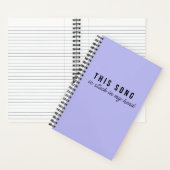 Carnet "Cette Chanson Est Coincée Dans Ma Tête" Lyrics Jo (À l'intérieur)