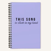 Carnet "Cette Chanson Est Coincée Dans Ma Tête" Lyrics Jo (Recto)