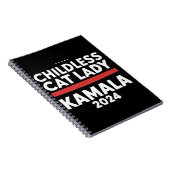 Carnet Cette dame au chat sans enfant vote Kamala 2024 (Côté Droit)