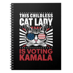 Carnet Cette dame de chats sans enfants vote Kamala 2024