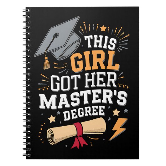 Carnet Cette fille a obtenu son diplôme de master (Devant)