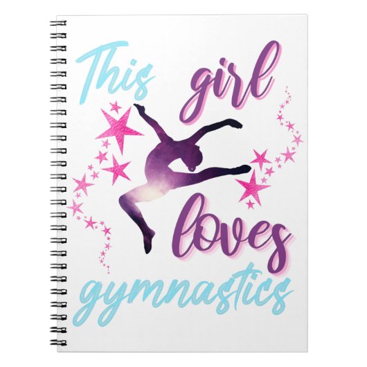 Carnet Cette Fille Aime La Gymnastique Étoiles Leap (Devant)