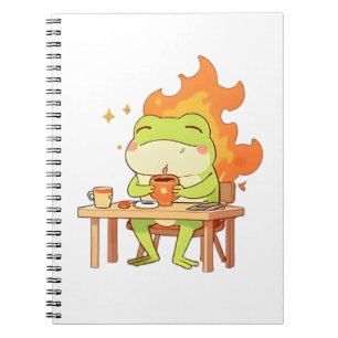 Carnet Cette grenouille est bien avec un design kawaii am