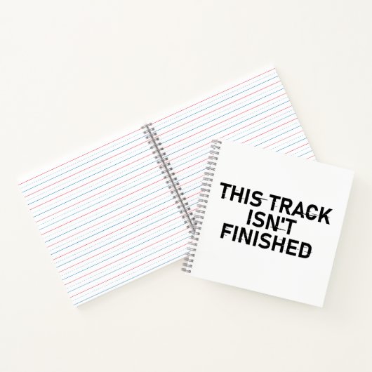 Carnet Cette piste n'est pas finie - Conception de texte (Intérieur)
