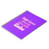 Carnet Cette reine ne suit jamais les règles du violet (Côté gauche)